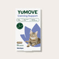 YuMOVE Calming Support packaging for cats with a cat illustration on a beige background bullet 1