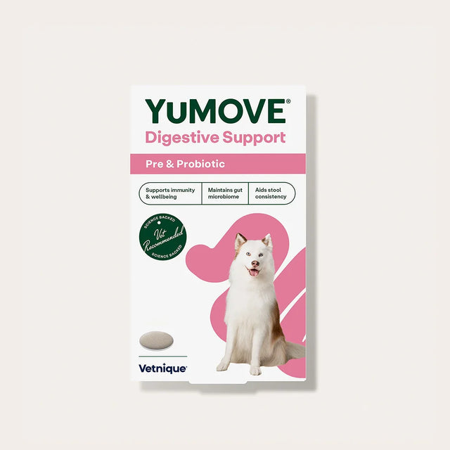 Yumove Digestive Support package for dogs on a white background1
