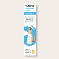 Yumove Skin & Coat Support product packaging for dogs on a light gray background bullet 3